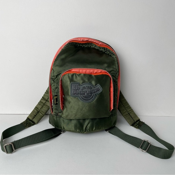 Dr. Martens Other - Vintage Dr. Martens Green Orange Nylon Flight Jacket Utility Small Mini Backpack
